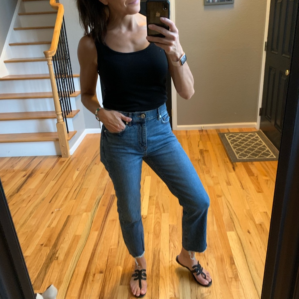 Ann Taylor LOFT High Waist Straight Crop